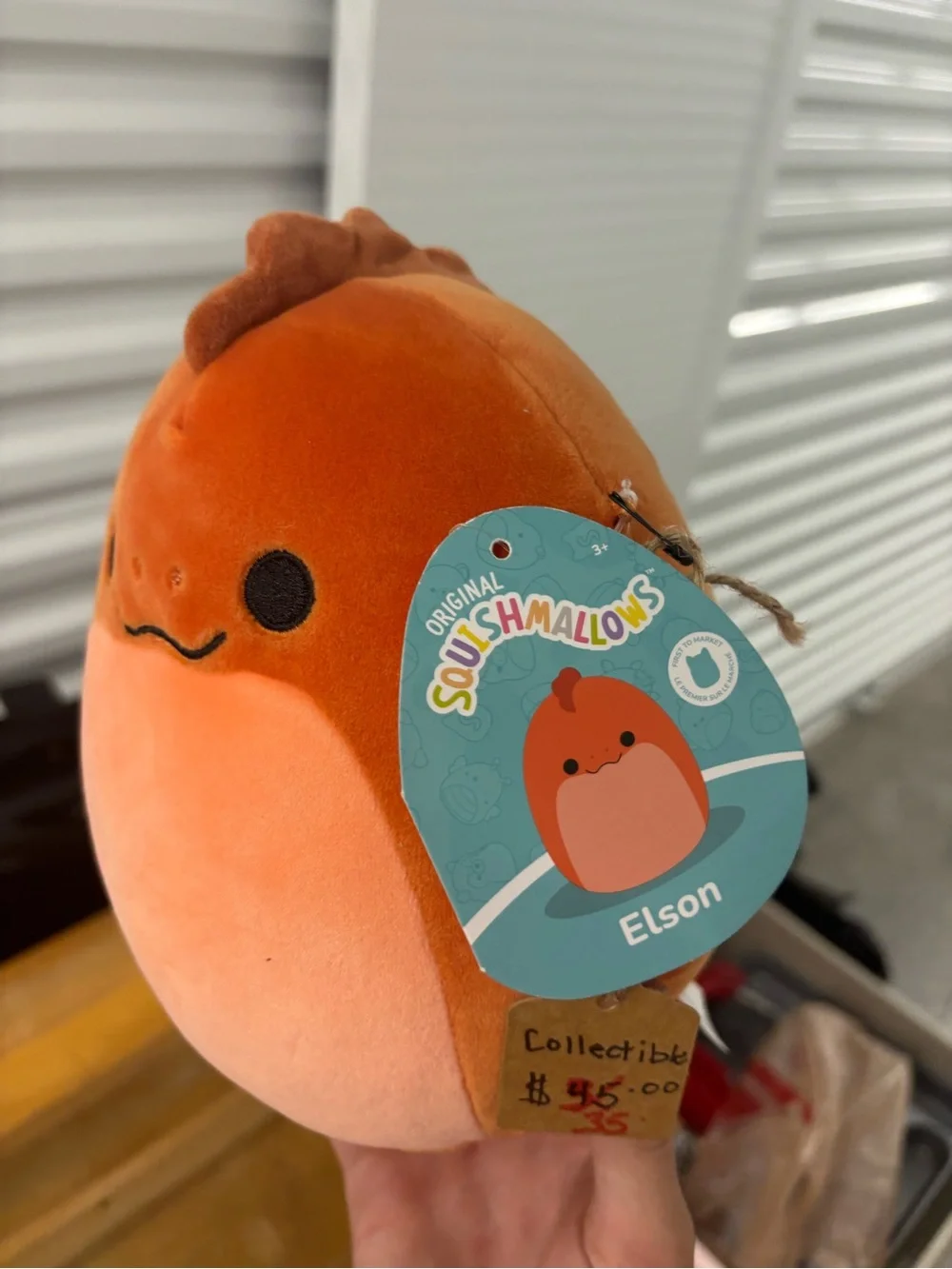 Squishmallows Elson Orange Eel Plush, Small 6-14 in Washable w/ Hang Tag 3+